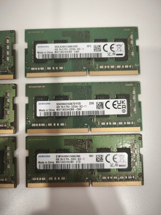 Lote 6x Módulos RAM DDR4 Portátil