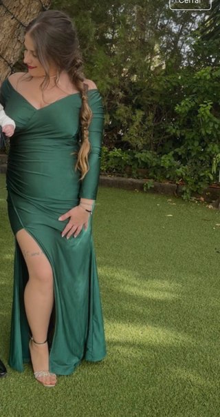 Vestido verde boda elegante