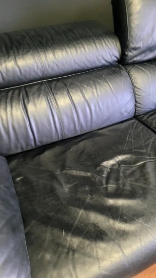 Sofá Chaiselongue Negro Piel
