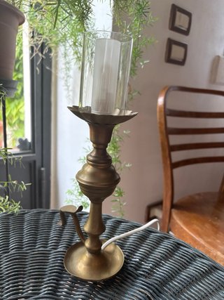 Lampada da tavolo vintage ottone