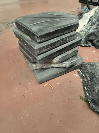 Pie de sombrilla cuadrado hormigón 25kg