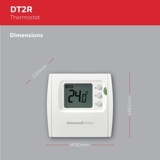 Honeywell Home Termostato DT2 digital pared