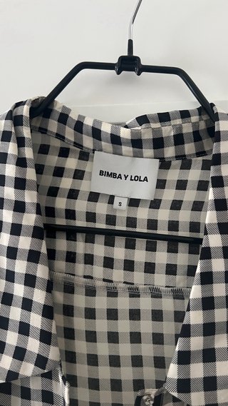 Vestido Bimba y Lola Cuadros Blanco y Negro Talla