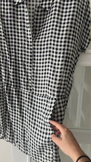 Vestido Bimba y Lola Cuadros Blanco y Negro Talla