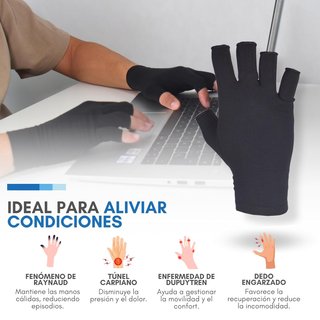 Guantes compresión alivio dolor manos artrosis