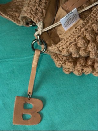Bolso Biba Crochet y Cuero Beige/Marrón