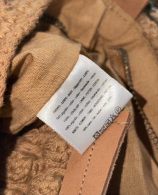 Bolso Biba Crochet y Cuero Beige/Marrón