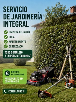 Servicio jardinería económico