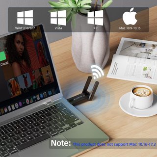 Adaptador WiFi USB 3.0 doble banda alta ganancia