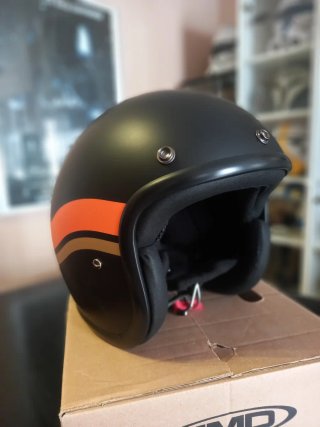 Casco DMD Retro Negro Mate Sunset NUEVO talla M