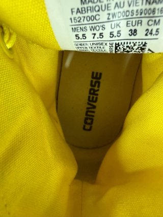 Converse Gialle Taglia 38