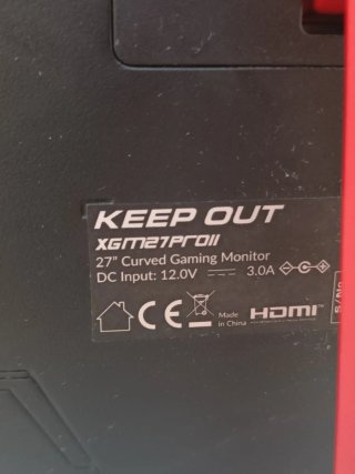 Monitor Curvo Keep Out 27 Negro/Rojo