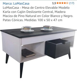 Mesa de Centro Elevable LoMasCasa Karla