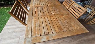Mesa de madera terraza