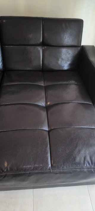 Sofá Cama Piel Sintética,arcon Negro.+ VENTILADOR
