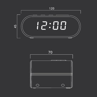 Muse radio despertador digital led dimable