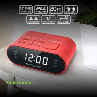Muse radio despertador digital led dimable