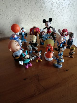 Lote Figuras Mickey, Snoopy, Mario, Donald