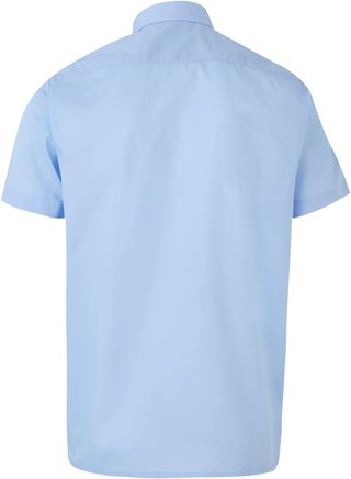 Camisa negra manga corta cuello francés