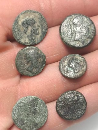 Lote 6 Monedas Griegas y Romanas Provinciales