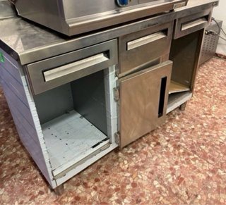 Mueble cafetero acero inoxidable