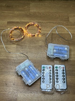 2 x Ghirlanda luci a batteria 8 modalità di luce