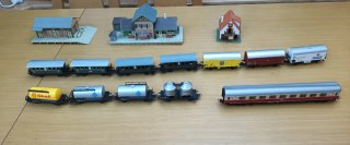 Maqueta tren Marklin con máquinas