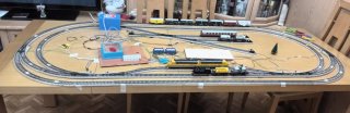 Maqueta tren Marklin con máquinas