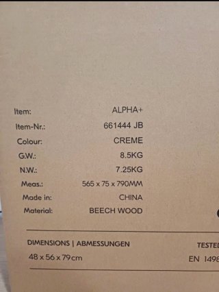 Trona Evolutiva Hauck Alpha Plus Madera