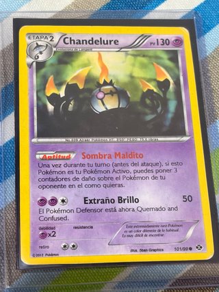 Carta Pokémon Chandelure SHINY PV 130