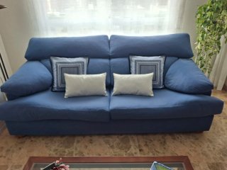 Conjunto Sofá 3 plazas + 2 Sillones + Reposapiés