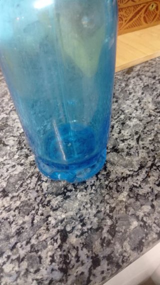 Sifón azul vintage años 60