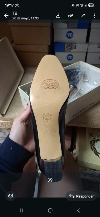 Liquidacion Zapato de tacón negro talla 39