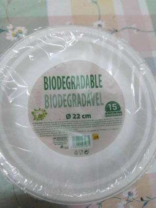 Caja de 285 Platos Biodegradables Ø 22 cm