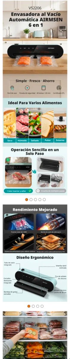 Envasadora al Vacío AIRMSEN 6 en 1