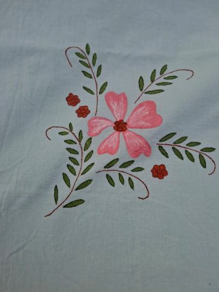 Juego de cama 105cm flores rosas