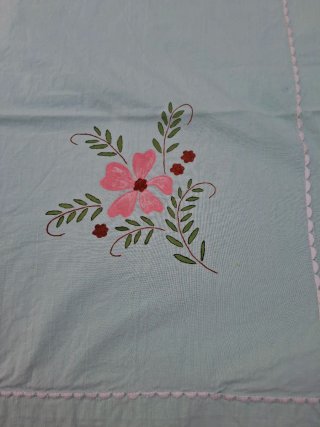 Juego de cama 105cm flores rosas