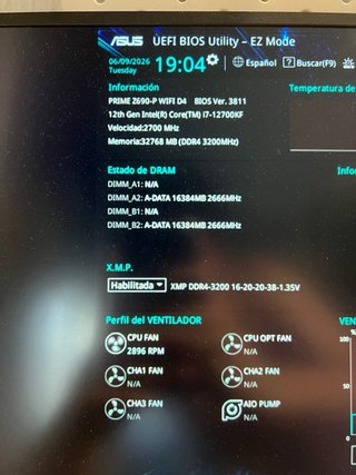 Pack Asus Z690 + i7 12700KF + 32GB DDR4 + AIO
