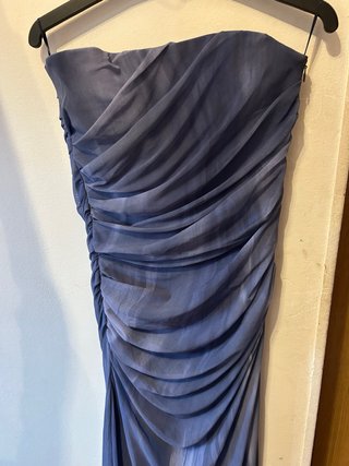 Vestido largo morado fruncido talla S