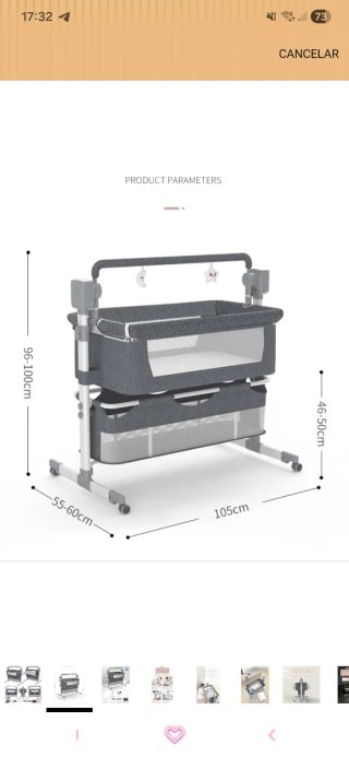 Culla per neonato con accessori