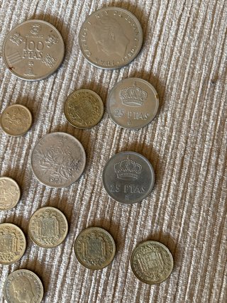 Lote de monedas antiguas españolas