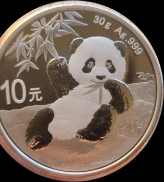 Onza de Plata Panda 2020 30g Ag.999