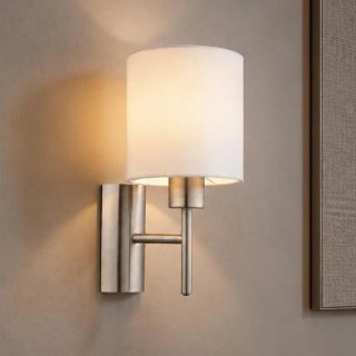 2x Apliques de Pared Eglo Pasteri Textil Blanco E2