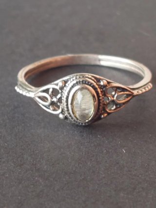 Anillo Plata 925 con Piedra Multicolor