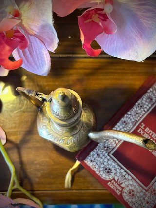 Ampolla Dallah Vintage Ottone Massiccio