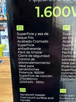 Sandwichera EDM 1600W