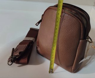 Bolso bandolera marrón piel