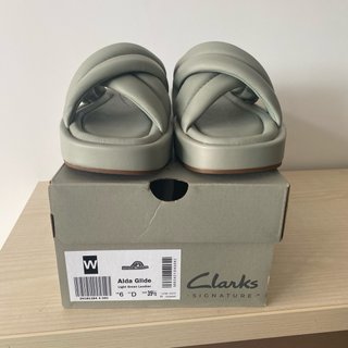 Sandalias Clarks Mujer Verdes Piel
