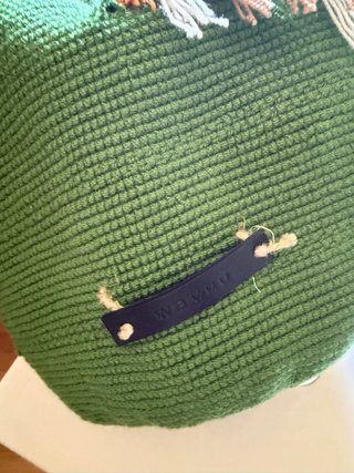 Bolso Wayuu tejido a mano verde
