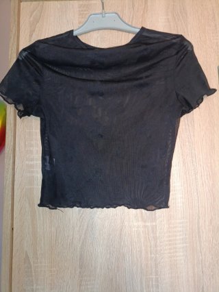 Camiseta Transparente Negra Estrellas (shein)
